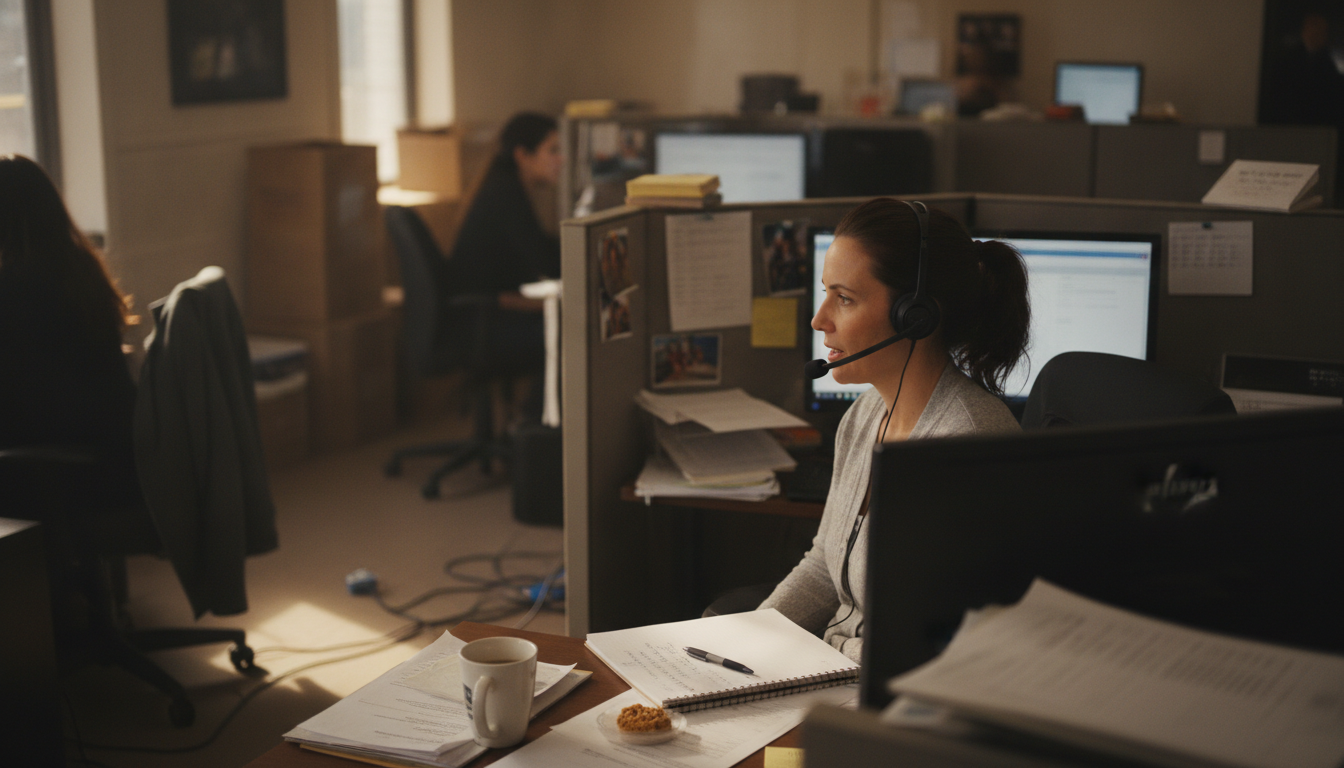 A business owner reviewing chargeback and dispute data on a screen